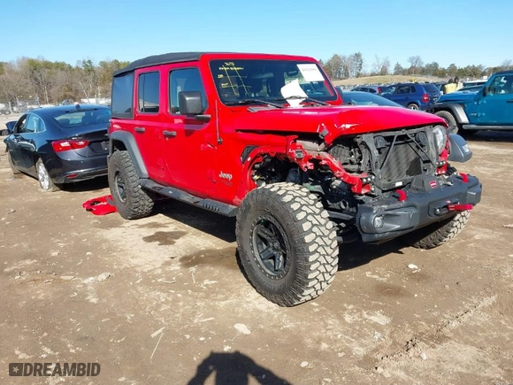2019 Jeep Wrangler Unlimited Sport with VIN 1C4HJXDG0KW519050, listed as a IAAI auction lot 41621866 with 64,965 mi miles. Bid and sale history available at carsss.com. Image 1.