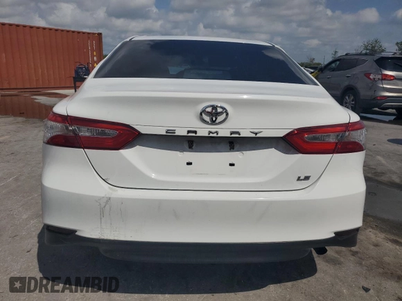 2018 Toyota Camry LE with VIN 4T1B11HK0JU512400, listed as a Copart auction lot 55839265 with 117,510 mi miles and Salvage title. Bid and sale history available at DreamBid. Image 6.