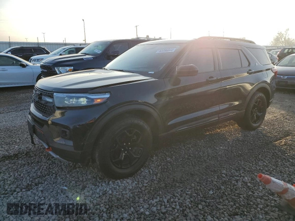 2022 Ford Explorer Timberline with VIN 1FMSK8JH1NGC05598, listed as a Copart auction lot 83396844 with 46,710 mi miles and Salvage Title. Bid and sale history available at carsss.com. Image 1.