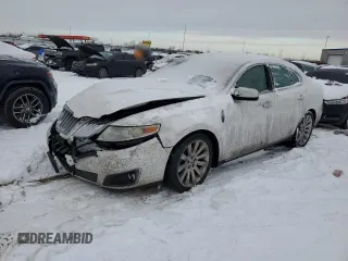 2012 Lincoln MKS with VIN 1LNHL9DR0CG805849, listed as a Copart auction lot 85825874 with 0 mi miles and Salvage Title. Bid and sale history available at carsss.com. Image 1.
