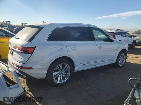 2021 Audi Q7 Premium Plus with VIN WA1LJAF7XMD000584, listed as a Copart auction lot 86115854 with 23,087 mi miles and Salvage title. Bid and sale history available at DreamBid. Image 3.