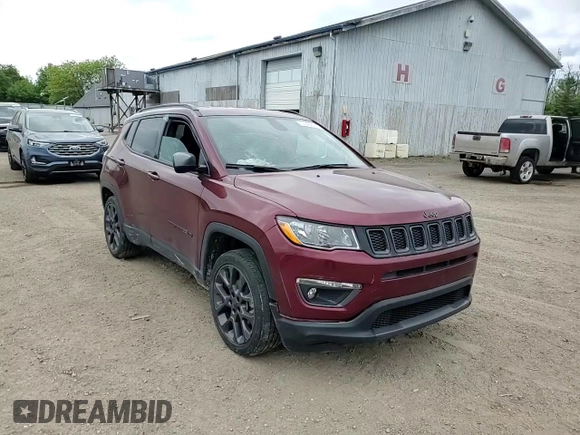 2021 Jeep Compass 80th Anniversary with VIN 3C4NJDEB4MT529044, listed as a Copart auction lot 57462915 with 20,985 mi miles and Non repairable. Bid and sale history available at DreamBid. Image 15.