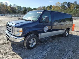 2008 Ford Econoline Passenger XL with VIN 1FMNE11L48DA51670, listed as a Copart auction lot 77653154 with 124,127 mi miles and Salvage Title. Bid and sale history available at carsss.com. Image 1.