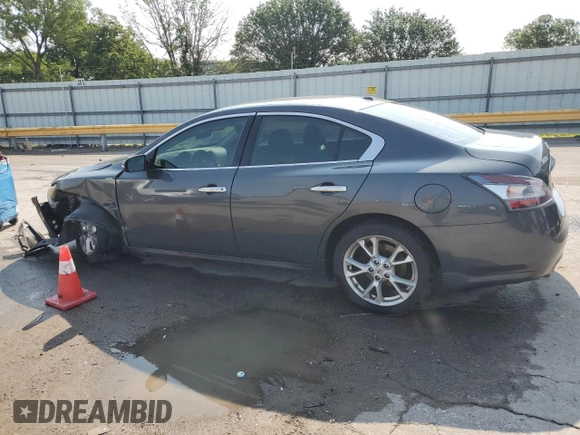 2012 Nissan Maxima S with VIN 1N4AA5APXCC858742, listed as a Copart auction lot 60454885 with 131,611 mi miles and Salvage title. Bid and sale history available at DreamBid. Image 2.