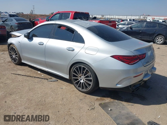 2021 Mercedes-Benz CLA 35 AMG with VIN W1K5J5BB3MN211075, listed as a IAAI auction lot 41789306 with 76,885 mi miles and . Bid and sale history available at DreamBid. Image 3.