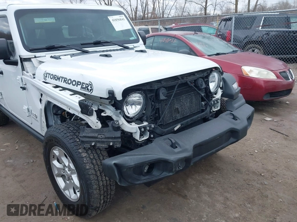 2021 Jeep Wrangler Unlimited Willys Sport with VIN 1C4HJXDG8MW596171, listed as a IAAI auction lot 41856841 with 86,353 mi miles and . Bid and sale history available at DreamBid. Image 6.