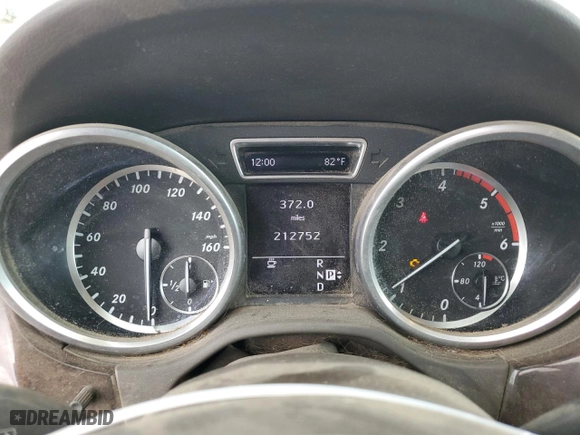 2012 Mercedes-Benz M-Class ML 350 BlueTEC with VIN 4JGDA2EB5CA094617, listed as a Copart auction lot 43713155 with 212,752 mi miles and Clean Title. Bid and sale history available at carsss.com. Image 9.
