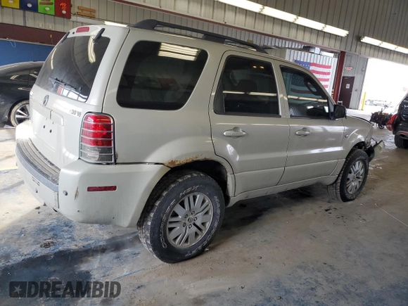 2007 Mercury Mariner Premier with VIN 4M2CU97157KJ11673, listed as a Copart auction lot 41893155 with 258,599 mi miles and Salvage title. Bid and sale history available at DreamBid. Image 3.