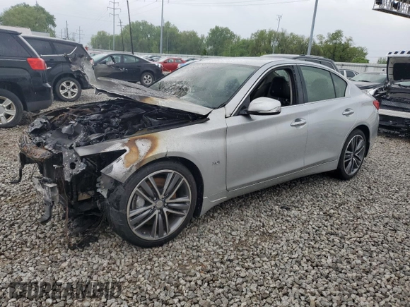 2017 Infiniti Q50 Signature Edition with VIN JN1EV7AR9HM831467, listed as a Copart auction lot 55486925 with Not provided miles and Salvage title. Bid and sale history available at DreamBid. Image 1.