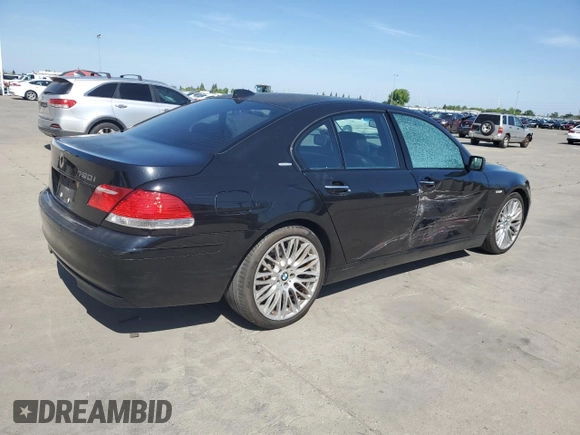 2007 BMW 7 Series 750i z VIN WBAHL83547DT09809, wystawiony jako Copart lot #54817145 z przebiegiem 209 806 mil mil oraz Szkoda całkowita • Salvage title. Historia ofert i sprzedaży dostępna na DreamBid. Obrazek 3.