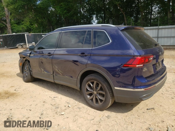 2023 Volkswagen Tiguan SE with VIN 3VV3B7AX9PM102224, listed as a Copart auction lot 57221585 with 21,202 mi miles and Salvage title. Bid and sale history available at DreamBid. Image 2.