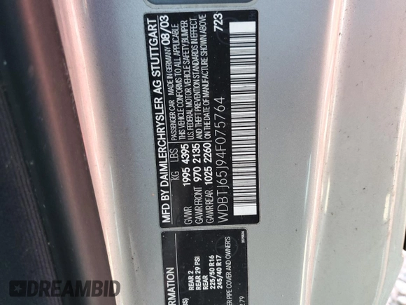 2004 Mercedes-Benz CLK 320 z VIN WDBTJ65J94F075764, wystawiony jako Copart lot #43388475 z przebiegiem 131 190 mil mil oraz Czysty tytuł • Clean title. Historia ofert i sprzedaży dostępna na DreamBid. Obrazek 12.