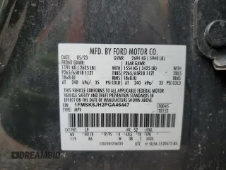 2023 Ford Explorer Timberline z VIN 1FMSK8JH2PGA46447, wystawiony jako Copart lot #55526115 z przebiegiem 50 957 mil mil oraz Szkody całkowita. Historia ofert i sprzedaży dostępna na DreamBid. Obrazek 14.