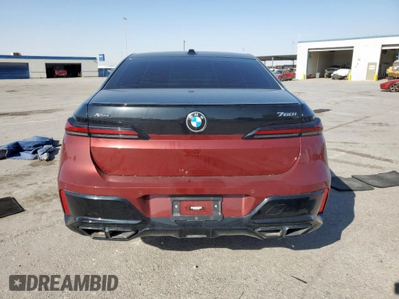 2023 BMW 7 Series 760i xDrive с VIN WBA33EJ09PCL98685, выставлен на аукционе Copart как лот 60106345 с пробегом 16 922 миль миль и Списание • Salvage title. История ставок и продаж доступна на DreamBid. Изображение 6.