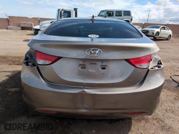 2013 Hyundai Elantra GLS with VIN 5NPDH4AE4DH454286, listed as a Copart auction lot 61671825 with 155,667 mi miles and Salvage title. Bid and sale history available at DreamBid. Image 6.