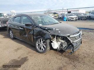 2013 Nissan Sentra SV with VIN 3N1AB7AP8DL734481, listed as a IAAI auction lot 41658381 with 135,576 mi miles. Bid and sale history available at carsss.com. Image 1.