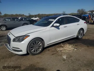 2017 Genesis G80 3.8L with VIN KMHGN4JE0HU177570, listed as a Copart auction lot 53614145 with 186,184 mi miles and Clean Title. Bid and sale history available at carsss.com. Image 1.