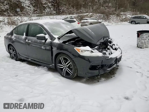 2017 Honda Accord Sedan Sport with VIN 1HGCR2F57HA186841, listed as a Copart auction lot 43878395 with 94,580 mi miles and Non Repairable. Bid and sale history available at carsss.com. Image 11.