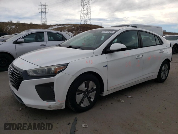 2018 Hyundai Ioniq Blue z VIN KMHC65LC4JU096316, wystawiony jako Copart lot #80973724 z przebiegiem 96 791 mil mil oraz Szkoda całkowita • Salvage title. Historia ofert i sprzedaży dostępna na DreamBid. Obrazek 1.