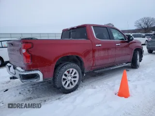2021 Chevrolet Silverado 1500 LTZ with VIN 1GCUYGED2MZ266443, listed as a Copart auction lot 45681295 with 42,006 mi miles and Salvage Title. Bid and sale history available at DreamBid. Image 3.