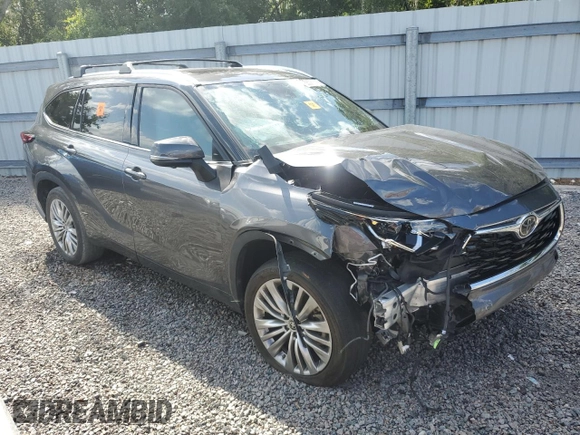 2023 Toyota Highlander L with VIN 5TDKDRAH4PS026744, listed as a Copart auction lot 55088915 with 44,740 mi miles and Non repairable. Bid and sale history available at DreamBid. Image 4.