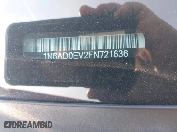 2015 Nissan Frontier Pro-4X with VIN 1N6AD0EV2FN721636, listed as a IAAI auction lot 40310184 with 132,897 mi miles and . Bid and sale history available at DreamBid. Image 9.