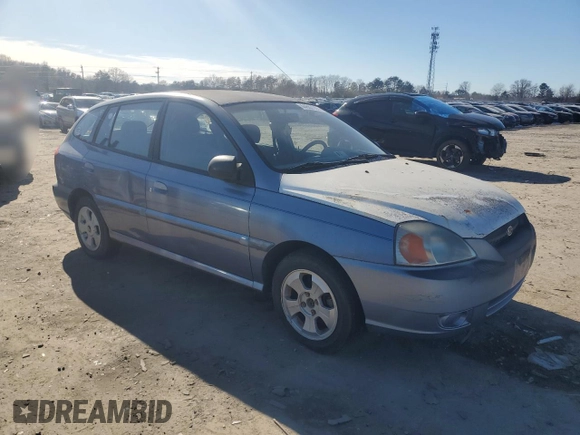 2004 Kia Rio with VIN KNADC165646193322, listed as a Copart auction lot 44667955 with 174,387 mi miles and Clean Title. Bid and sale history available at carsss.com. Image 4.