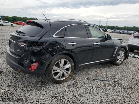 2014 Infiniti QX70 with VIN JN8CS1MW0EM413360, listed as a Copart auction lot 56853934 with 242,661 mi miles and Clean Title. Bid and sale history available at carsss.com. Image 3.