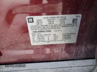 2016 Chevrolet Trax LS with VIN 3GNCJNSBXGL129843, listed as a Copart auction lot 48685205 with 58,055 mi miles and Clean Title. Bid and sale history available at carsss.com. Image 13.