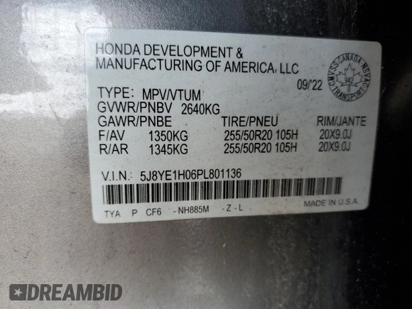 2023 Acura MDX w/A-Spec Package z VIN 5J8YE1H06PL801136, wystawiony jako Copart lot #51436935 z przebiegiem 33 185 mil mil oraz Czysty tytuł • Clean title. Historia ofert i sprzedaży dostępna na DreamBid. Obrazek 13.