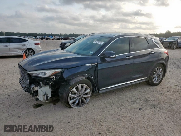 2019 Infiniti QX50 Luxe with VIN 3PCAJ5M12KF133509, listed as a Copart auction lot 57628305 with 52,127 mi miles and Salvage title. Bid and sale history available at DreamBid. Image 1.