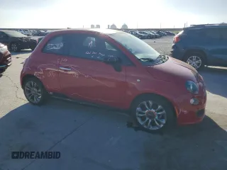 2017 FIAT 500 Pop with VIN 3C3CFFKR4HT600890, listed as a Copart auction lot 49456795 with 61,356 mi miles and Salvage title. Bid and sale history available at DreamBid. Image 4.