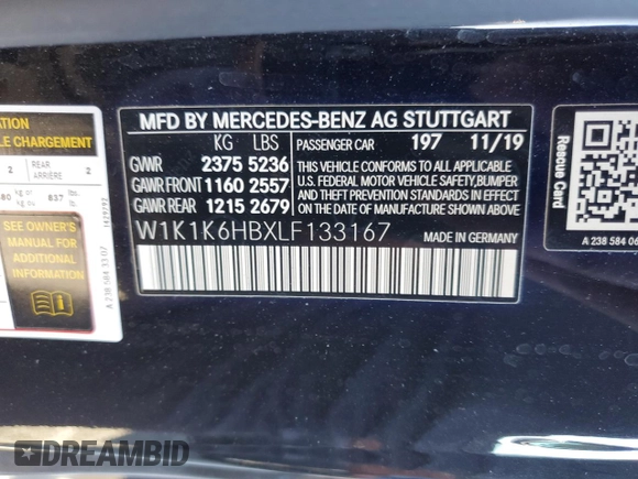 2020 Mercedes-Benz E-Class E 450 with VIN W1K1K6HBXLF133167, listed as a Copart auction lot 81713974 with 25,739 mi miles and Salvage Title. Bid and sale history available at carsss.com. Image 12.