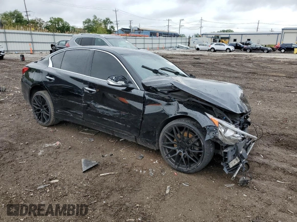 2015 Infiniti Q50 z VIN JN1BV7ARXFM399570, wystawiony jako Copart lot #57673905 z przebiegiem 126 841 mil mil oraz Szkoda całkowita • Salvage title. Historia ofert i sprzedaży dostępna na DreamBid. Obrazek 4.