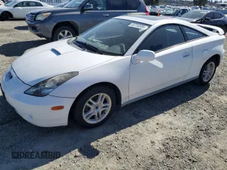 2000 Toyota Celica GT with VIN JTDDR32TXY0025709, listed as a Copart auction lot 46736585 with 184,635 mi miles and Salvage Title. Bid and sale history available at carsss.com. Image 1.