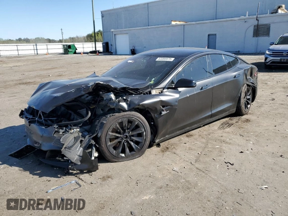 2020 Tesla Model S Long Range with VIN 5YJSA1E20LF390710, listed as a Copart auction lot 53388975 with 93,682 mi miles and Salvage title. Bid and sale history available at DreamBid. Image 1.