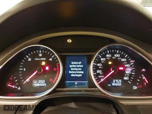 2015 Audi Q7 Premium Plus with VIN WA1LMAFE2FD014066, listed as a IAAI auction lot 41967896 with 194,202 mi miles and . Bid and sale history available at DreamBid. Image 7.