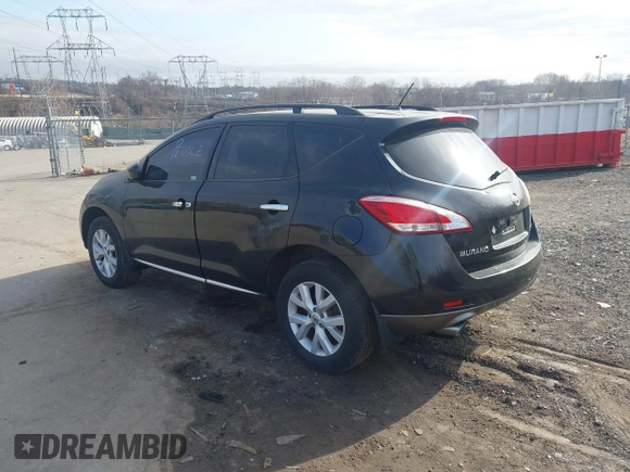 2012 Nissan Murano S with VIN JN8AZ1MW2CW212192, listed as a IAAI auction lot 41668278 with 181,126 mi miles. Bid and sale history available at carsss.com. Image 3.