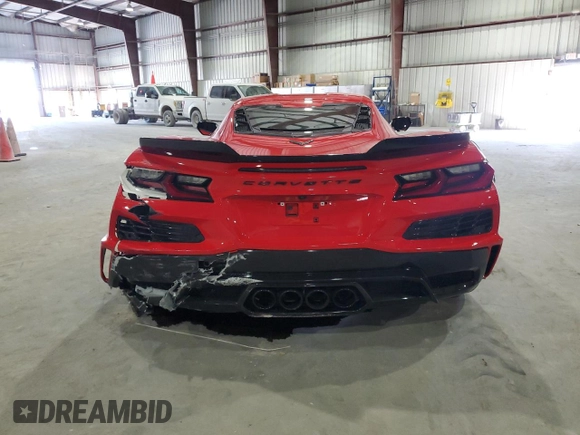2023 Chevrolet Corvette 1LZ with VIN 1G1YD2D30P5602605, listed as a Copart auction lot 86160944 with 3,214 mi miles and Salvage Title. Bid and sale history available at DreamBid. Image 6.