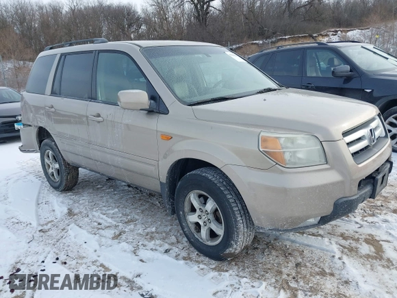 2006 Honda Pilot EX-L with VIN 2HKYF18526H546575, listed as a IAAI auction lot 41414263 with 118,872 mi miles and . Bid and sale history available at DreamBid. Image 1.