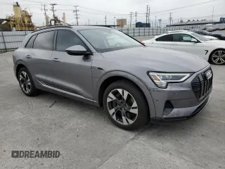 2022 Audi e-tron Premium with VIN WA1AABGE1NB022142, listed as a Copart auction lot 55533575 with 46,599 mi miles and Salvage Title. Bid and sale history available at DreamBid. Image 4.