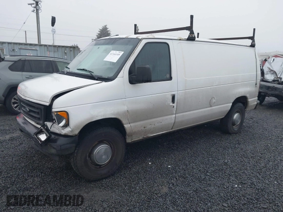 2005 Ford Econoline Cargo with VIN 1FTNE24L75HA61605, listed as a IAAI auction lot 41344105 with 156,726 mi miles. Bid and sale history available at carsss.com. Image 17.