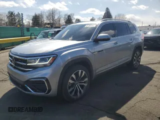 2022 Volkswagen Atlas SEL Premium R-Line with VIN 1V2FR2CA9NC519052, listed as a Copart auction lot 51793145 with 45,146 mi miles and Clean title. Bid and sale history available at DreamBid. Image 1.