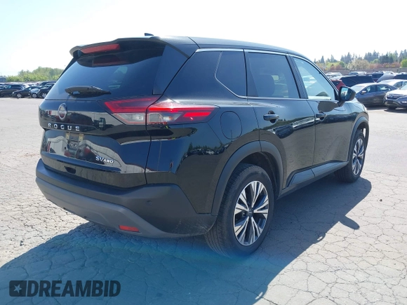 2023 Nissan Rogue SV with VIN JN8BT3BB2PW481493, listed as a IAAI auction lot 42054954 with 52,492 mi miles. Bid and sale history available at carsss.com. Image 4.