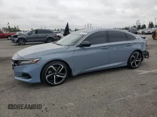 2021 Honda Accord Sport with VIN 1HGCV1F32MA053371, listed as a Copart auction lot 53542975 with 74,389 mi miles and Salvage title. Bid and sale history available at DreamBid. Image 1.