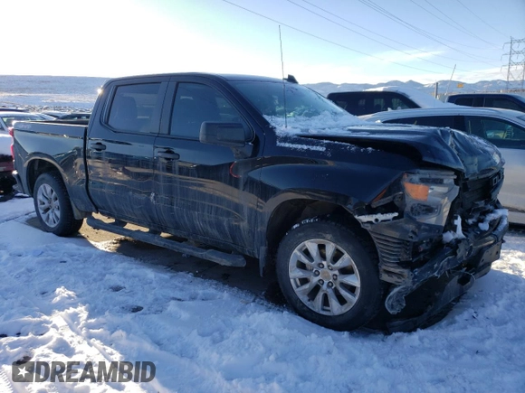 2023 Chevrolet Silverado 1500 Custom with VIN 3GCPDBEK4PG147047, listed as a Copart auction lot 89360665 with 73,611 mi miles and Salvage Title. Bid and sale history available at DreamBid. Image 4.