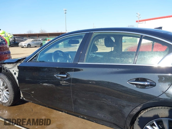 2023 Infiniti Q50 Luxe with VIN JN1EV7BR3PM542405, listed as a IAAI auction lot 41737342 with 12,353 mi miles and . Bid and sale history available at DreamBid. Image 15.