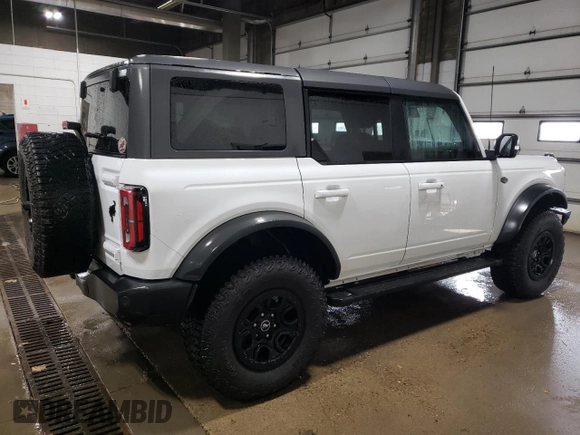 2021 Ford Bronco with VIN 1FMEE5DP7MLA65830, listed as a Copart auction lot 47578475 with 43,621 mi miles and Salvage Title. Bid and sale history available at DreamBid. Image 3.