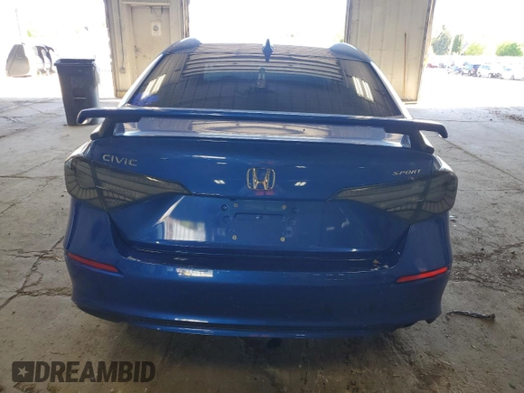 2023 Honda Civic Sport with VIN 2HGFE2F56PH562387, listed as a Copart auction lot 58408355 with 27,060 mi miles and Salvage title. Bid and sale history available at DreamBid. Image 6.