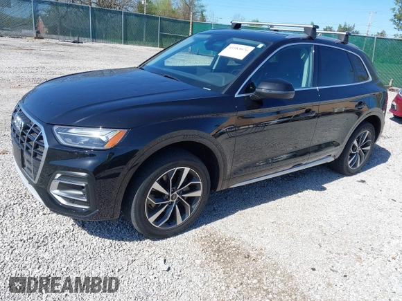 2021 Audi Q5 Premium Plus with VIN WA1BAAFY3M2023012, listed as a IAAI auction lot 41983076 with 71,249 mi miles. Bid and sale history available at carsss.com. Image 17.